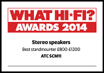 ATC - What Hi-Fi Awards 2013 - Best standmounter &pound;800-&pound;1500